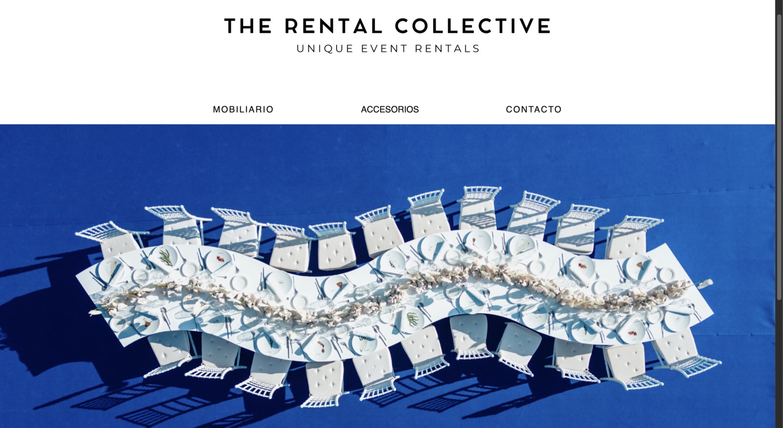 The Rental Collective — event rentals brand site