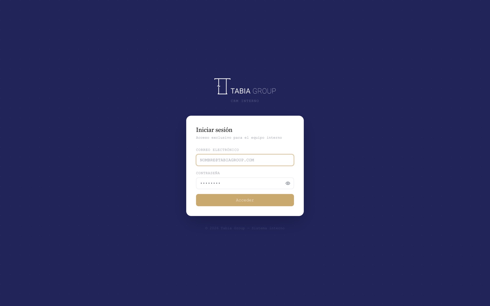 Tabia CRM — private wealth management platform